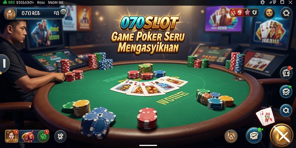 Tampilan menarik gameplay Poker di 070SLOT.