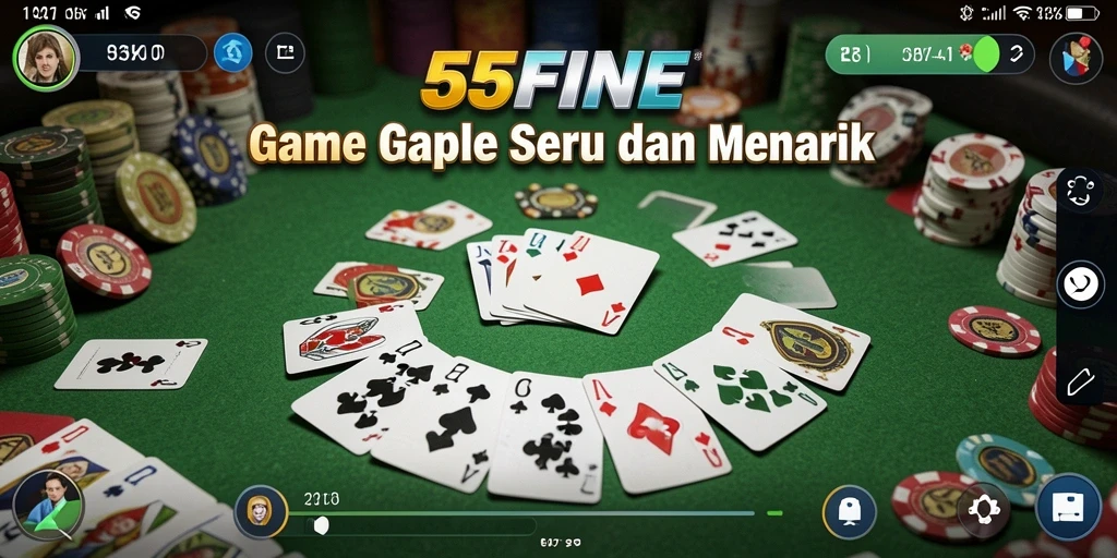 Screenshot gameplay Gaple di 55FIVE dengan tampilan menarik.
