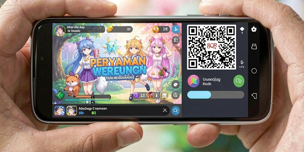Screenshot gameplay 8QR yang menampilkan pertarungan seru dan karakter anime.