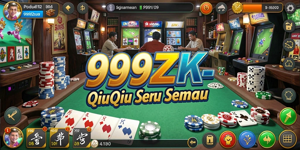 Tangkapan layar permainan QiuQiu yang menunjukkan momen seru.