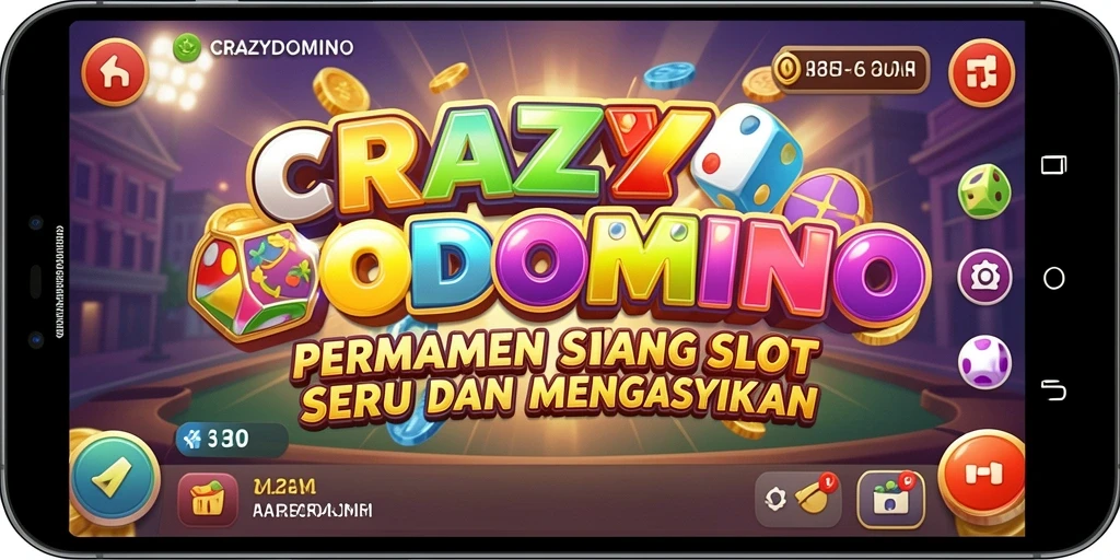 Tampilan gameplay seru dalam CRAZYDOMINO dengan fitur slot menarik.