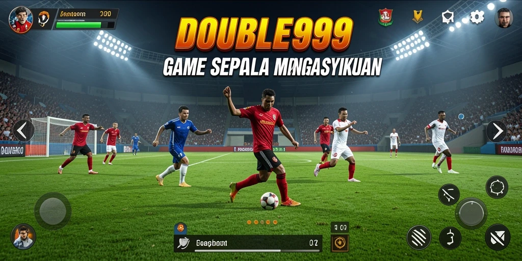 Gameplay yang mendebarkan dalam permainan sepak bola.