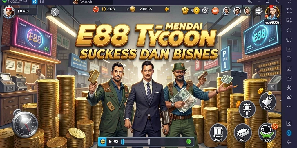 Gameplay E88 menampilkan manajemen bisnis yang mendebarkan.