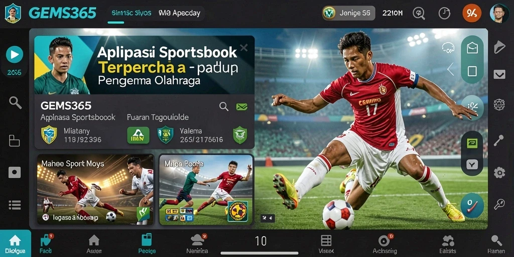 Tampilan gameplay GEMS365 yang menarik untuk taruhan olahraga.