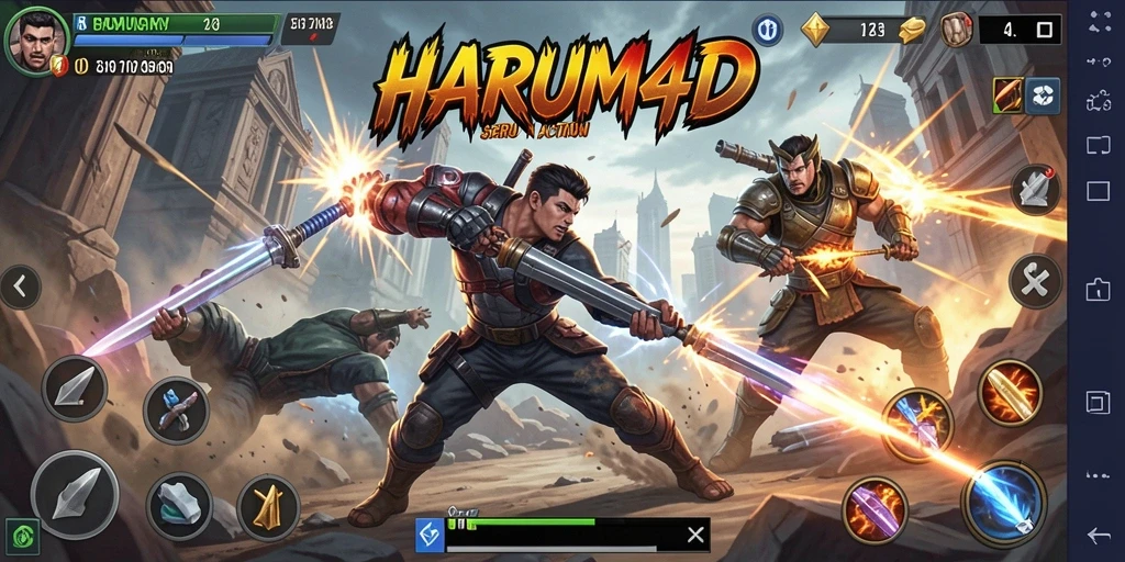 Tampilan menarik dari gameplay seru HARUM4D.