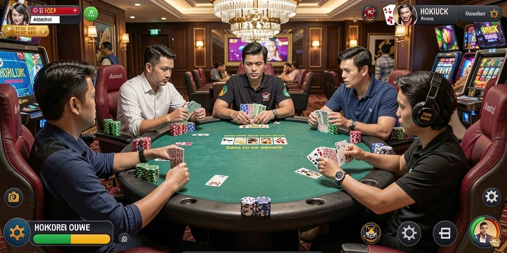 Tampilan HOKILUCK menampilkan keseruan permainan poker yang penuh tantangan.