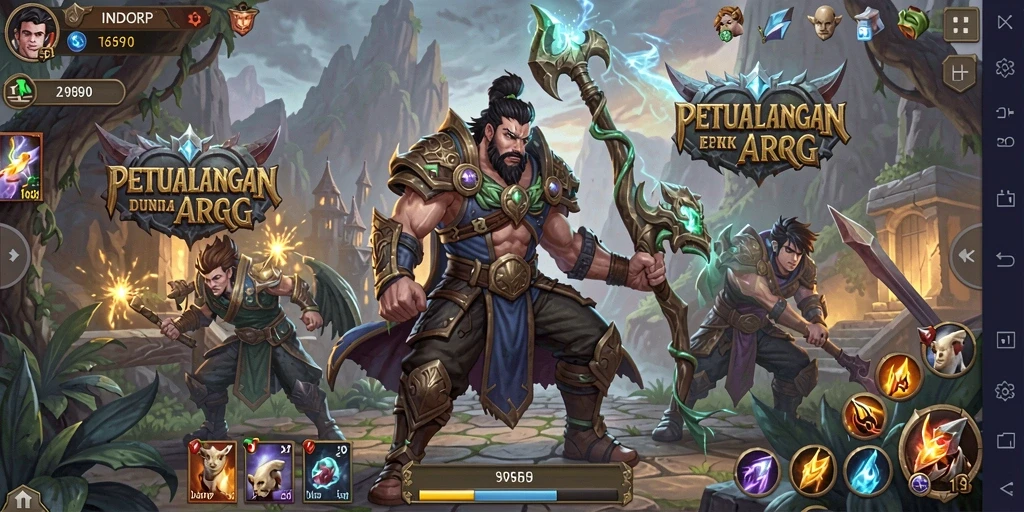 Tampilan gameplay seru dalam INDORP dengan karakter beraksi.