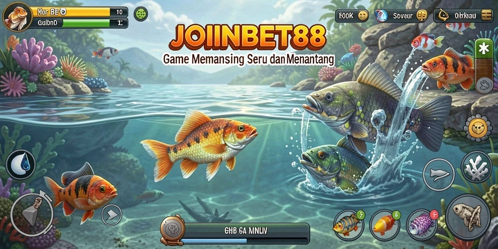 Tampilan gameplay menyenangkan dari JOINBET88 saat memancing ikan.