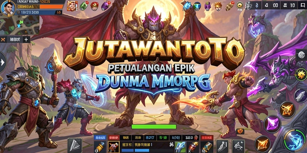Gameplay epik JUTAWANTOTO dalam pertempuran seru.