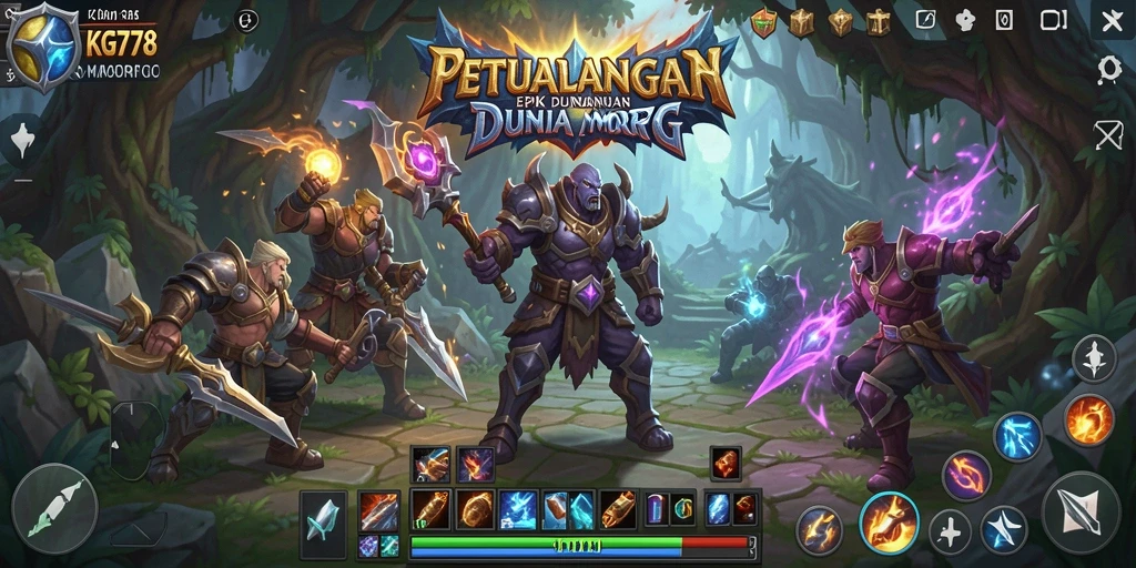 Tampilan gameplay MMORPG yang menarik dan mendebarkan di KG778.