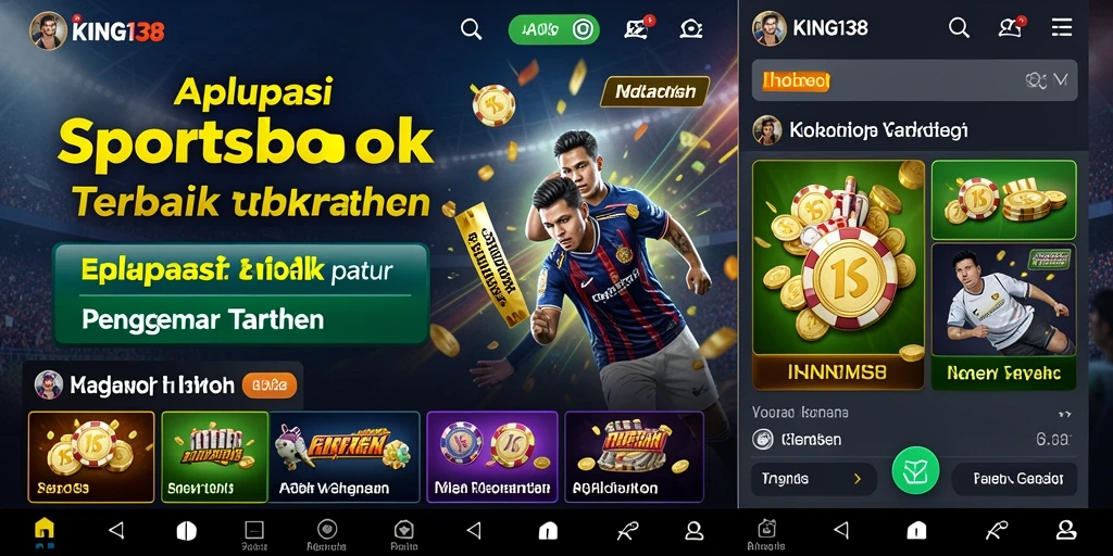 Screenshot gameplay Sportsbook KING138 menampilkan taruhan langsung yang seru.