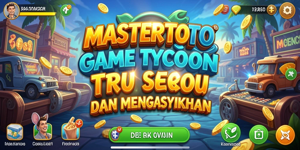 Tampilan gameplay seru dari MASTERTOTO yang menampilkan strategi bisnis Tycoon.