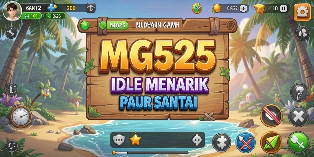 Tampilan gameplay menarik dari MG525 dengan elemen Idle yang menawan.