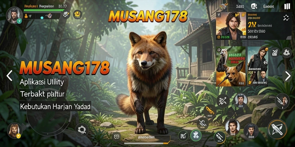 Screenshot utama memperlihatkan antarmuka aplikasi MUSANG178 yang intuitif dan mudah digunakan.