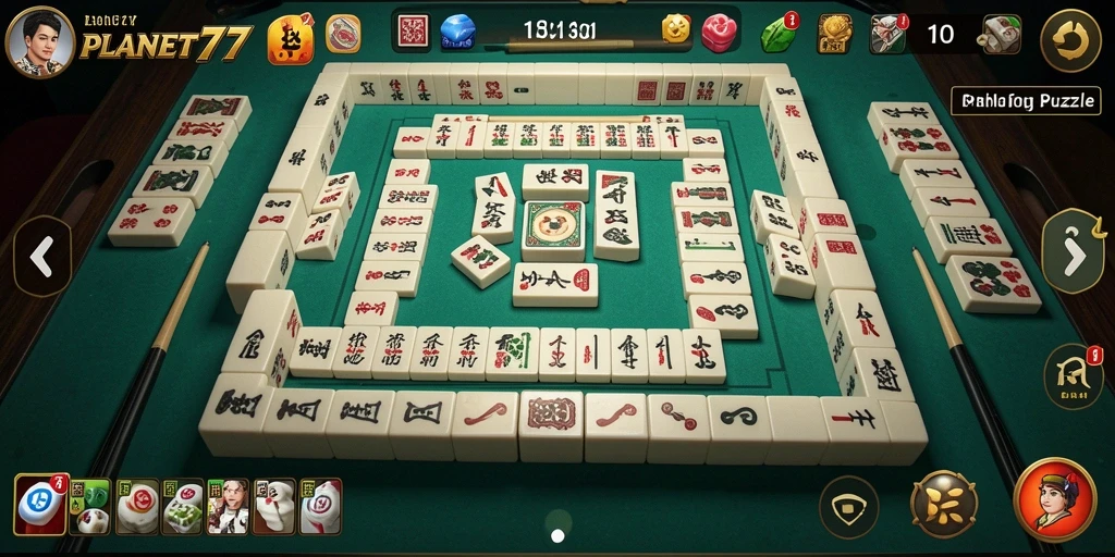 Screenshot gameplay <strong>PLANET77</strong> menampilkan pengalaman Mahjong yang menarik.