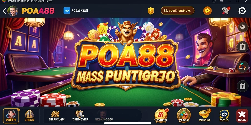 Tangkapan layar gameplay POA88 yang menampilkan suasana kasino yang seru.