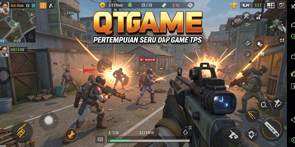 Screenshot QTGAME menampilkan aksi pertempuran menegangkan dengan grafis yang memukau.