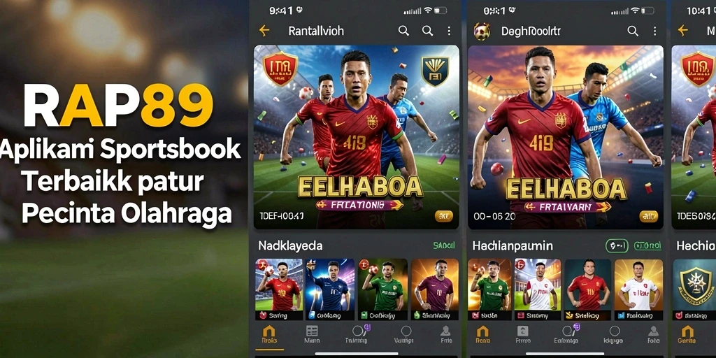 Tampilan screenshot utama RAP89 menampilkan antarmuka taruhan olahraga yang menarik.