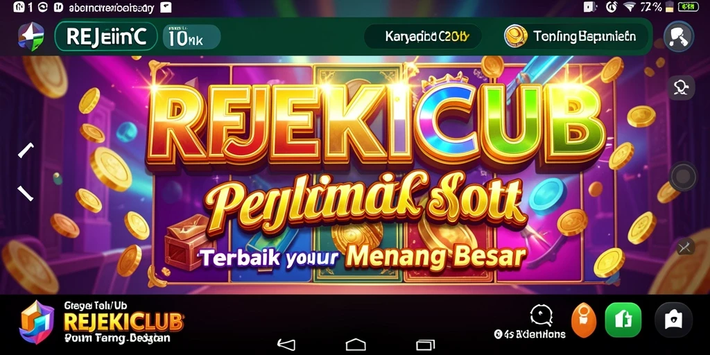 Tampilan gameplay seru REJEKICLUB dengan berbagai fitur slot.