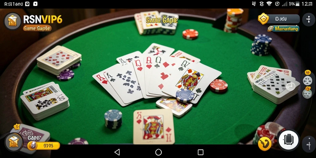 Screenshot menunjukkan gameplay seru Gaple di RSNVIP6.