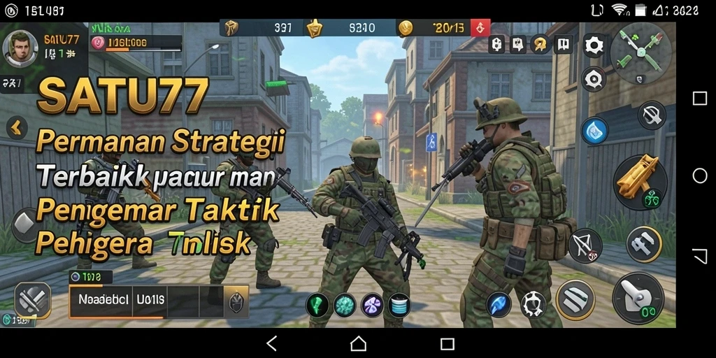 Screenshot permainan SATU77 menunjukkan aksi strategis yang mendebarkan.